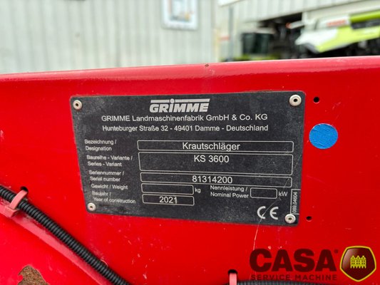 Broyeur de fanes Grimme ks 3600