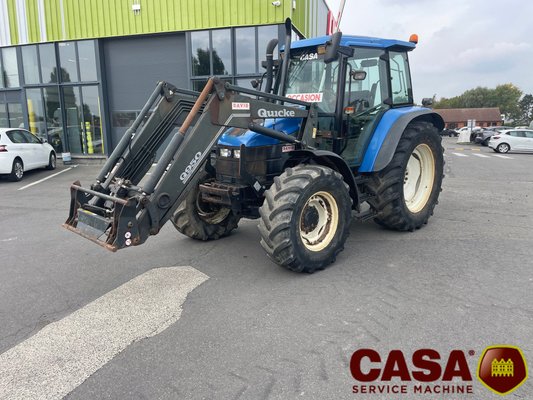 Tracteur agricole New Holland TS 100 avec chargeur 