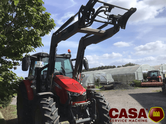 Tracteur agricole MF 5713 S + Mailleux T410