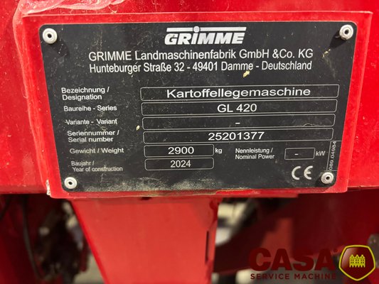 Planteuse de pommes de terre Grimme GL 420