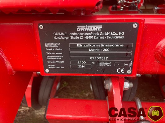 Semoir monograine Grimme matrix 1200 