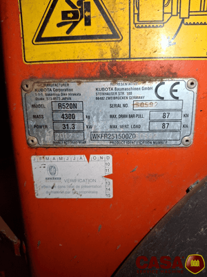 Chariot élévateur télescopique Kubota R 520 X