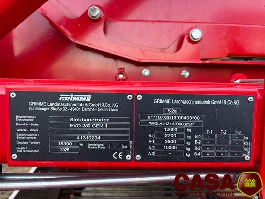 Arracheuse de pommes de terre Grimme Evo 280