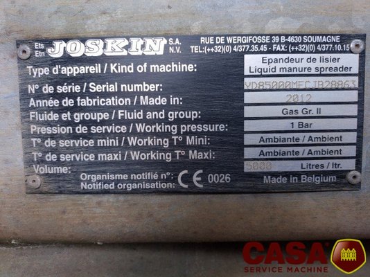 Tonne à lisier Joskin 5000 l 