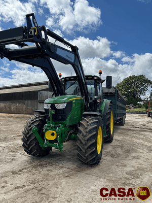 Tracteur agricole John Deere 6R155 avec chargeur 