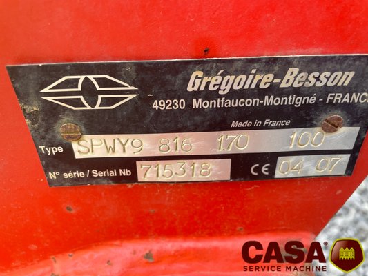 Charrue Gregoire Besson SPW 9