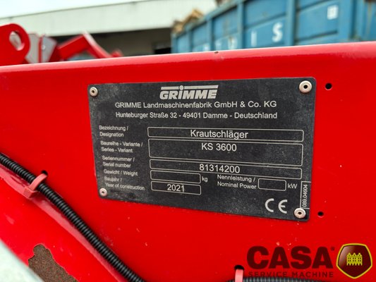 Broyeur de fanes Grimme ks 3600