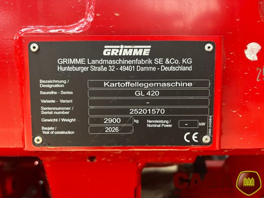 Planteuse de pommes de terre Grimme GL 420