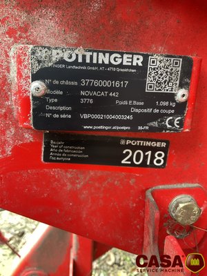 Faucheuse Pöttinger Novacat 442 