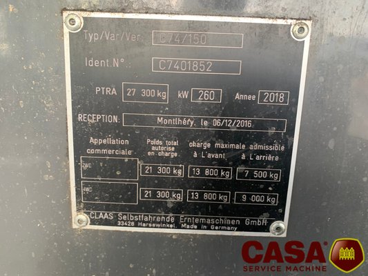 Moissonneuse batteuse Claas lexion 650