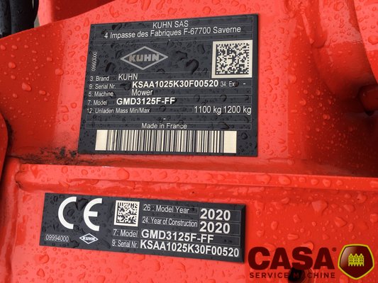 Faucheuse Kuhn GMD 3125 F