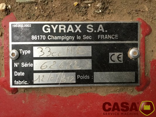 Broyeur à axe horizontal Gyrax 3300 HD 