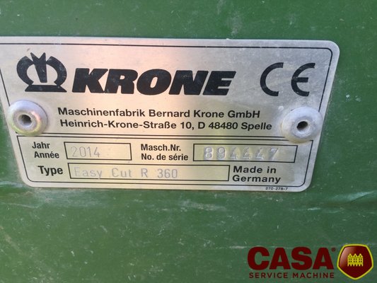 Faucheuse Krone Easy Cut R 360 