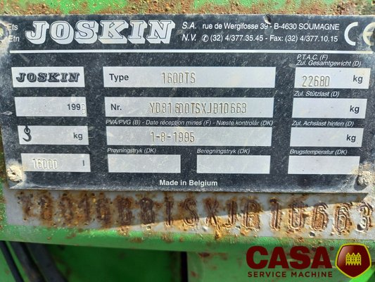 Tonne à lisier Joskin QUADRA 16000