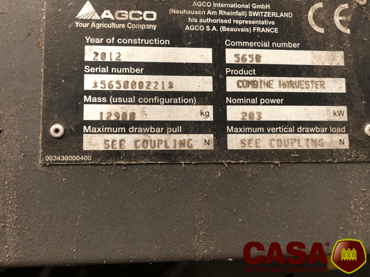 Moissonneuse batteuse Laverda - Massey Ferguson - Fendt - AGCO 7347 S activa 