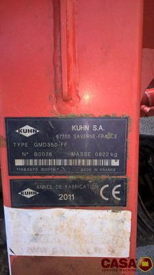 Faucheuse Kuhn GMD 350