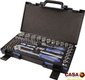 Accessoires d'Atelier - Outils atelier - Coffret de douilles 1/4 et 1/2 55 pièces 6 pans métriques et accessoires