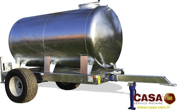 Accessoires d'Elevage - Citerne - Citerne galvanisée sur châssis roulant 4400L